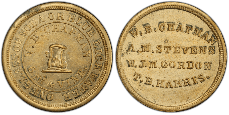 (1857) Token Miller Ohio-70 German Silver W.B. Chapman