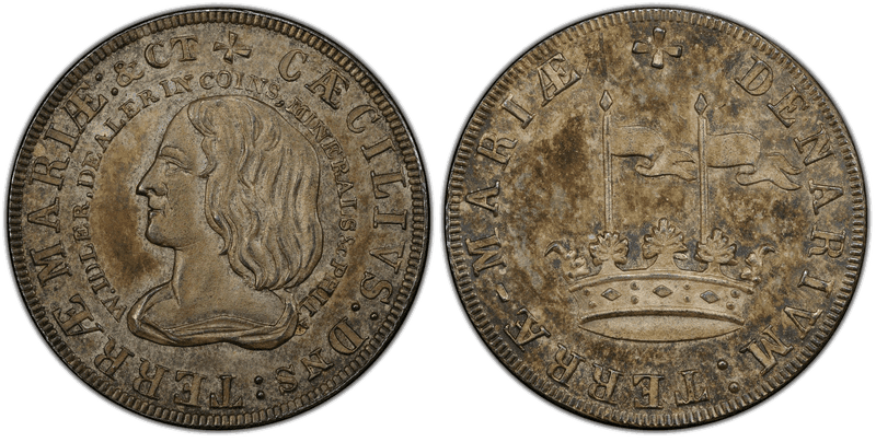 (1859) Token Maryland Denarium Idler Copy, W-15690 Silver