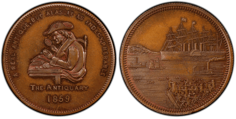 (1859) Token Miller NY-189 Copper John K. Curtis