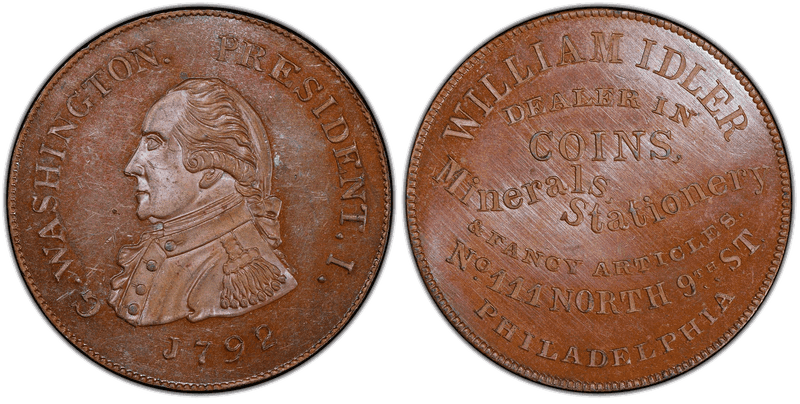 (1859) Token Miller Pa-211 Copper William Idler