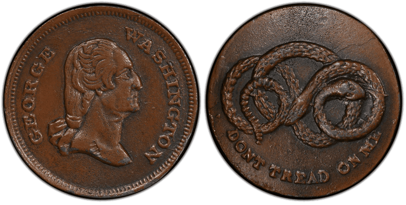 (1861-65) Copper Civil War Patriotic Token F-115/530g, Plated George Washington