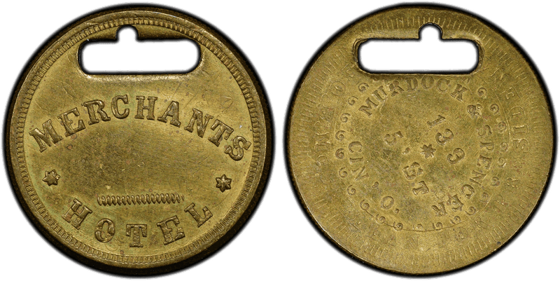 (1861-65) Brass Civil War Store Card F-165DO-1bo, OH