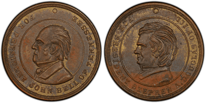 (1861-65) Brass Civil War Patriotic Token F-509/510b, Bell-Douglas