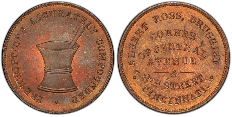 (1861-65) Civil War Store Card F-NC-OH-2a, Albert Ross