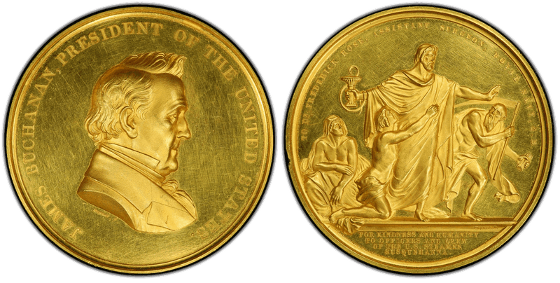 (1861) Medal J-PE-29 Gold Dr. Frederick Rose