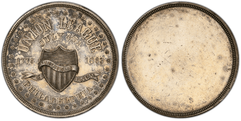 (1862) Medal DeWitt U 1862-2a Silver Uniface Union League Campaign