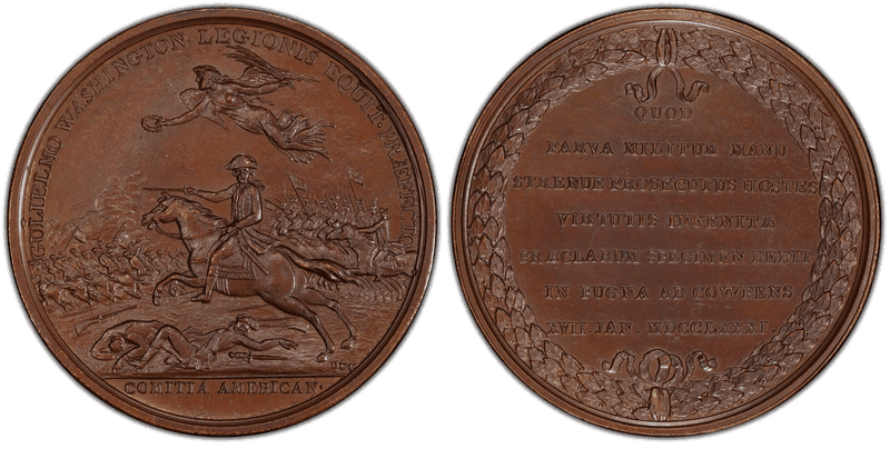 (1863-1885) Bronze Medal Betts-594, William Washington Gunmetal Dies