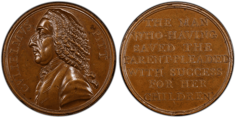 (1863) Bronze Medal Betts-515, William Pitt