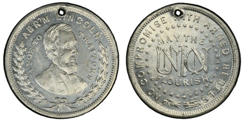 (1864) Medal DeWitt AL-1864-8 White Metal Abr'm LincolnCampaign
