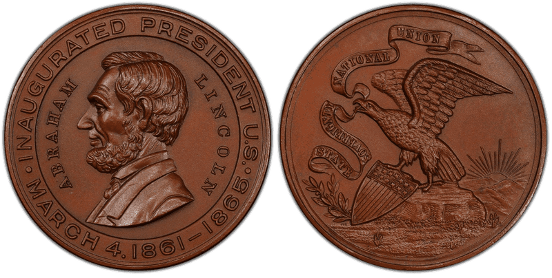 (1865) Medal Cunningham 6-240 Bronze Lincoln-State Sovereignty