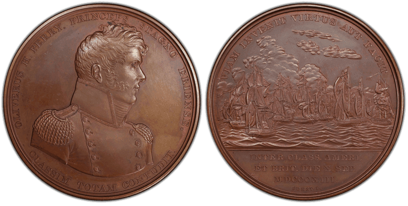 (1869-80) Bronze Medal J-NA-17, Oliver H. Perry Replacement Dies