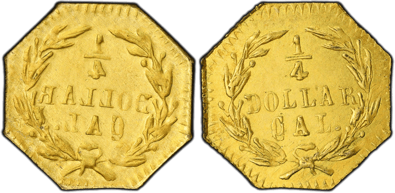 1876 Gold Quarter - BG-780, Reverse Only