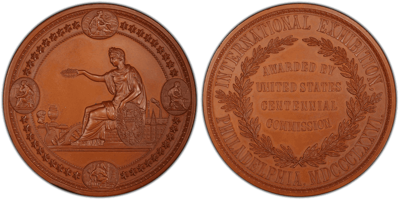 (1876) Medal Holland-96 Bronze 76mm Centennial Commission