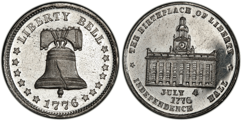 (1876) White Metal Token Pa-Ph 225, Mule w/ Pa-Ph 230 Obv
