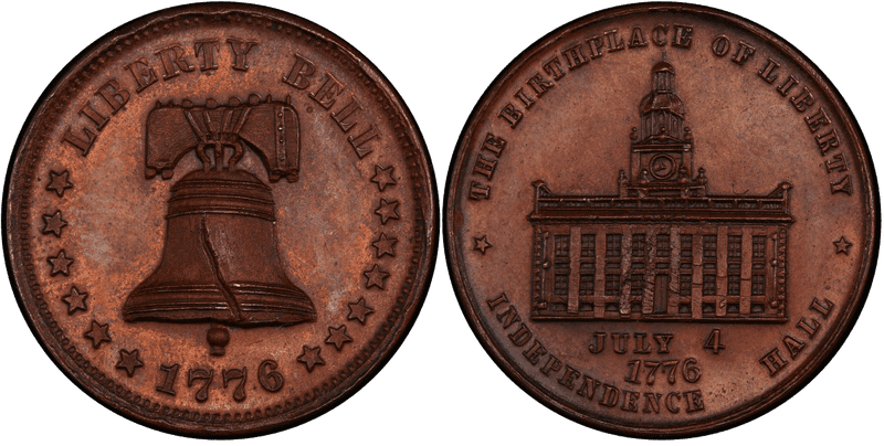 (1876) Bronze Token Pa-Ph 225 & 230, Mule