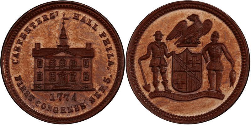 (1876) Bronze Token Pa-Ph 228 & 229, Mule