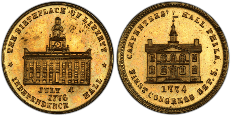 (1876) Brass Token Pa-Ph 229, Mule w/Pa-Ph 230 Obv.