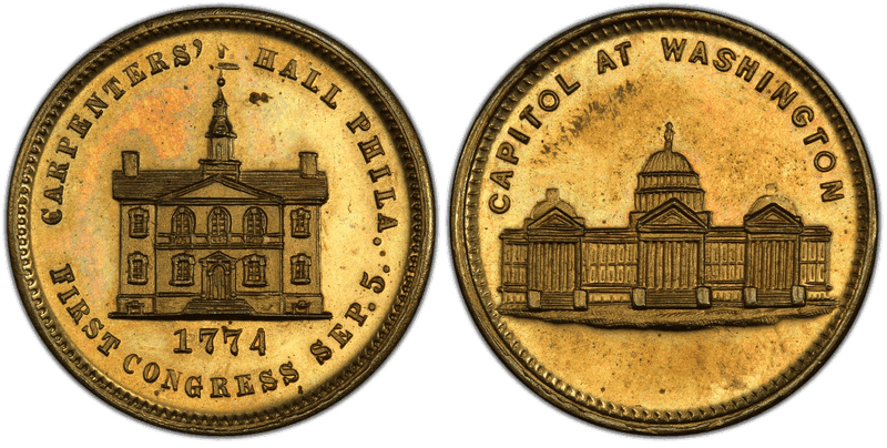 (1876) Brass Token Pa-Ph 229, Mule w/Pa-Ph 262F Obv.