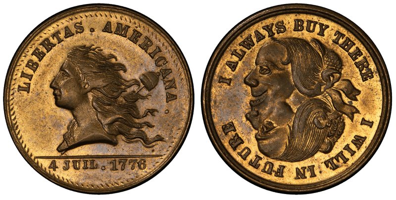 (1876) Brass Token Pa-Ph 256, Muled w/ Pa Ph 226 Obv
