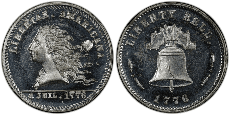 (1876) White Metal Token Pa-Ph 256, Lingg & Co. Mule w/Pa-Ph 258 Obv.