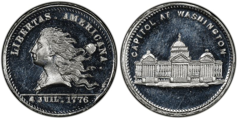 (1876) White Metal Token Pa-Ph 256, Muled w/ Pa-Ph 262G Obv