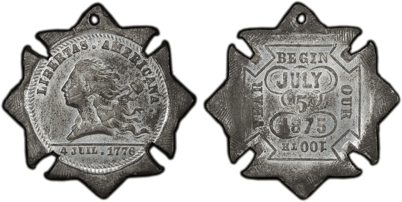 (1876) White Metal Token Pa-Ph 256, Muled w/Holland-158 Obv