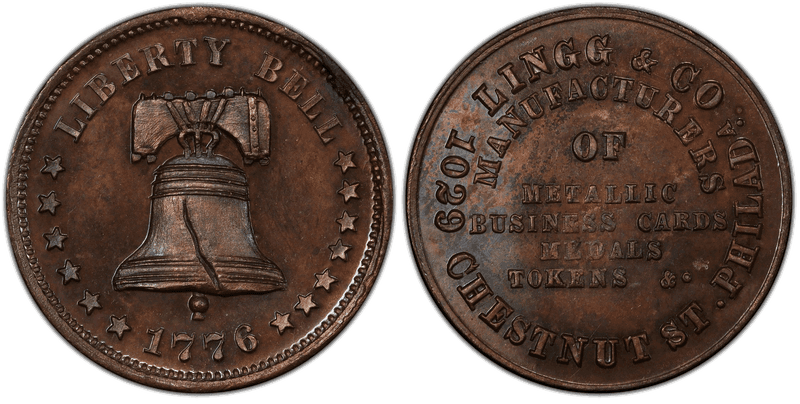 (1876) Brass Token Pa-Ph 257B, Lingg & Co
