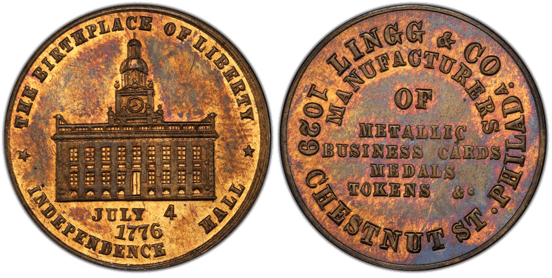 (1876) Brass Token Pa-Ph 262B, Lingg & Co