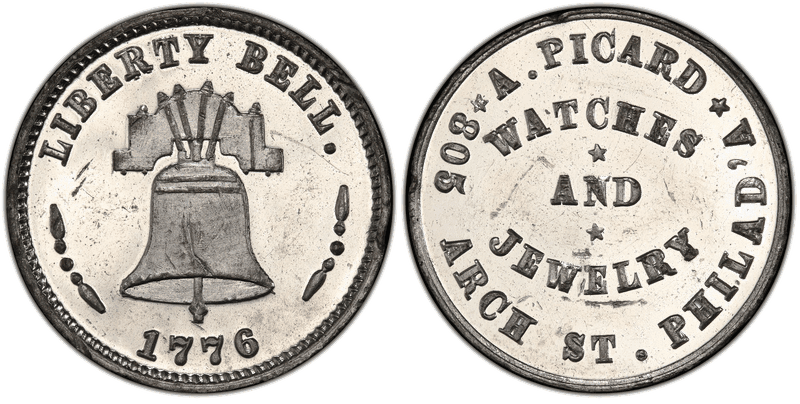 (1876) White Metal Token Pa-Ph 702, A. Picard