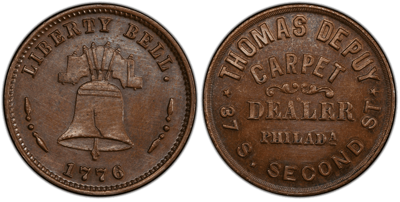 (1876) Copper Token Pa-Ph 892A, Thomas DePuy