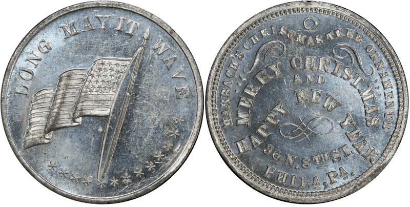 (1876) White Metal Token Pa-Ph-120, Harbach's