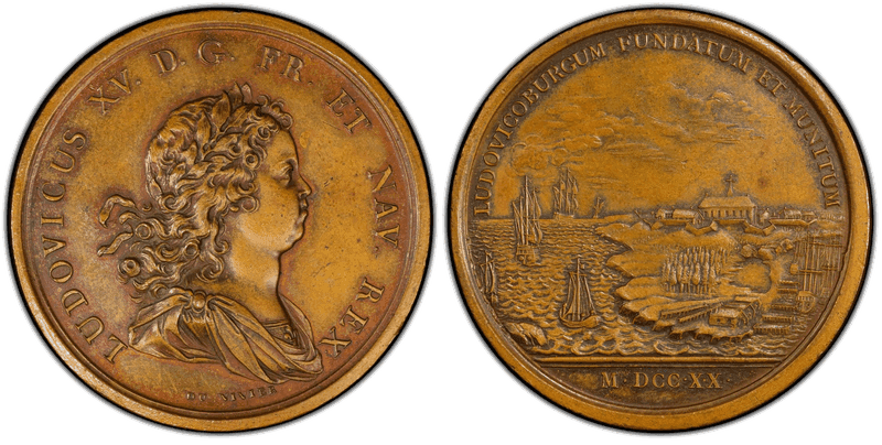 (1880-1898) Bronze Medal Betts-143, Louisburg