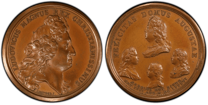 (1880-1898) Bronze Medal Betts-76, Louis XIV Felicitas