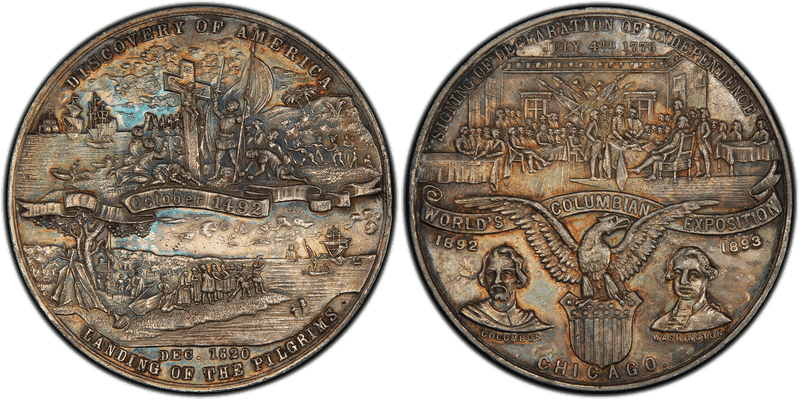 (1892-93) Medal Elgit-36a White Metal World's Columbian Expo
