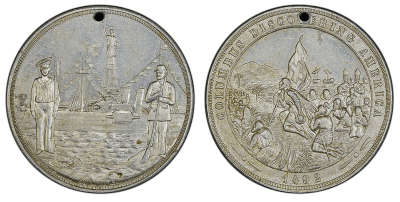 (1893) Medal SH-6-35 Al, Pierced World's Columbian Expo
