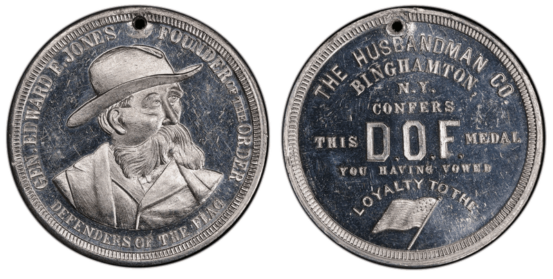 (1894-99) Aluminum Token Rulau Bng-21, The Husbandman Co.