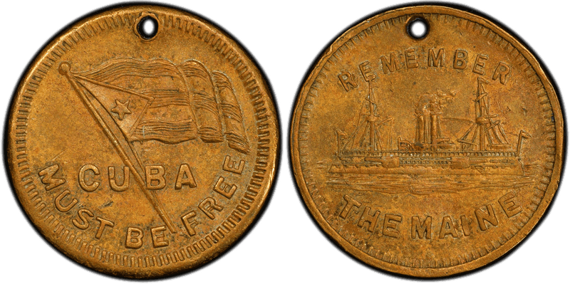 (1898) Token "Remember the Maine" Brass