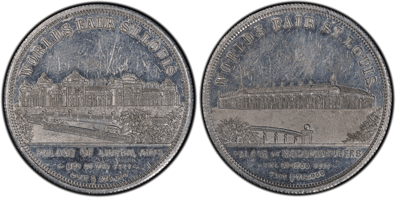 (1904) So-Called Dollar HK-322a, LA Purchase Expo Manufacturers & Liberal Arts Aluminum