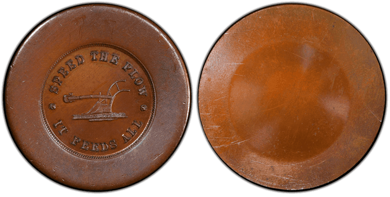 (1909) Copper Token HT-A216, Speed The Plow NY