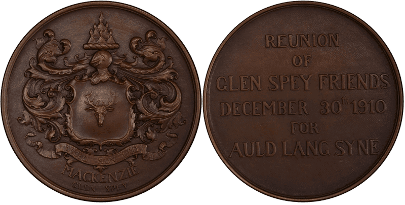 "1910" Medal Gorham Co. Bronze 63mm Glen Spey Reunion