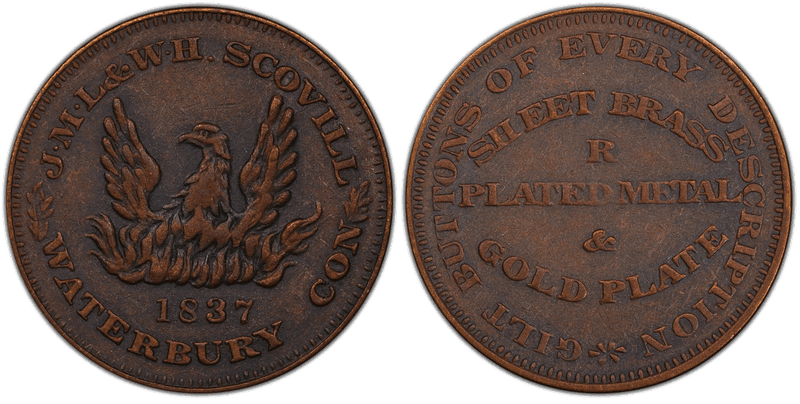 (1952) Copper Token HT-106, Restrike CT