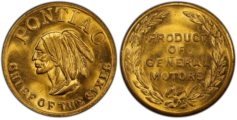 (1953-56) Token TC-501817 Brass 25mm Pontiac