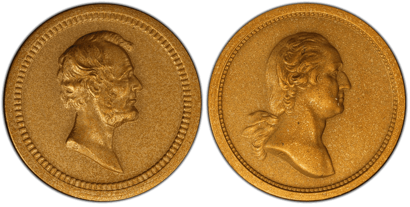 (1960's) Medal FH-607, Washington-Lincoln