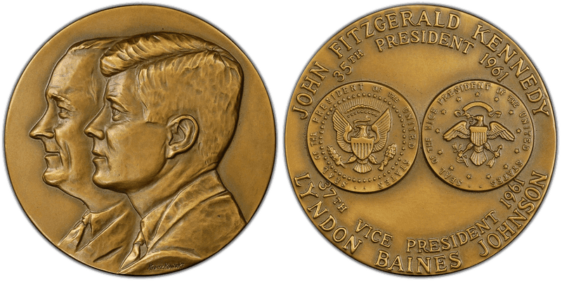 (1961) Bronze Medal K-61-17c, JFK Inauguration