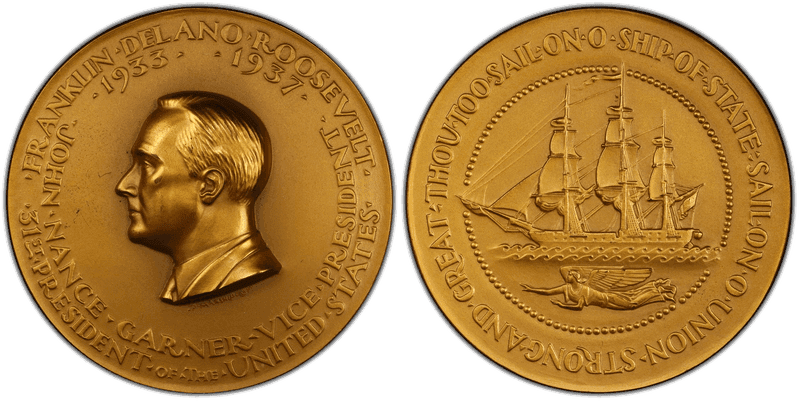 (1961) Medal Franklin D. Roosevelt Bronze 76mm