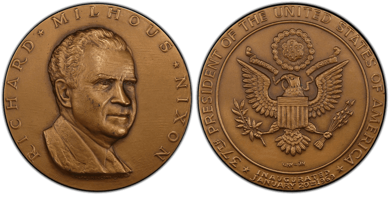 (1969) Medal Medallic Art Co. NY Bronze Richard Nixon Inauguration