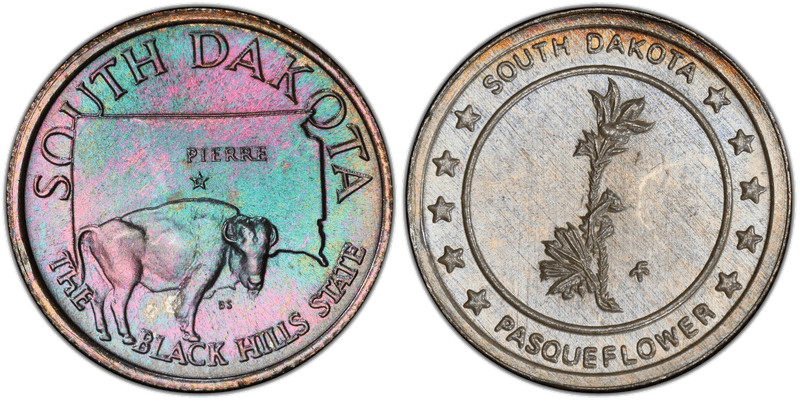 (1969)-FM Silver Medal South Dakota States of the Union