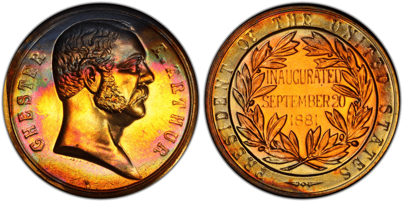 (1970s)-D Medal Chester A. Arthur 34mm Inaugurated 1881