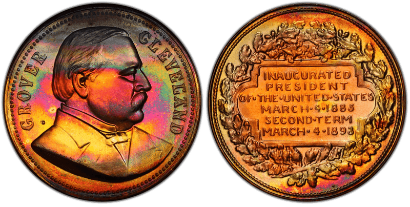 (1970s)-D Medal Grover Cleveland 34mm Inaugurated 1885