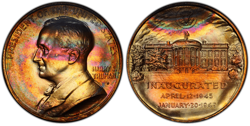 (1970s)-D Medal Harry S. Truman 34mm Inaugurated 1945